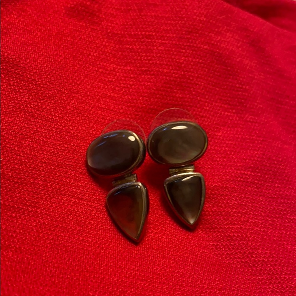 Two stone pierced earrings